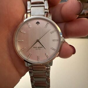 Kate Spade Silver and Crystal Accent Bracelet Watch